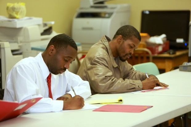 Students at Fathers' Support Center